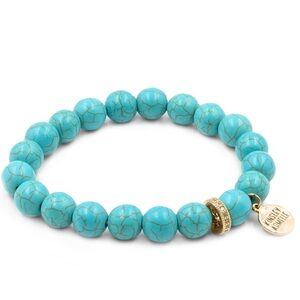 Kinsley Armelle Turquoise Bracelet with Gold Charm